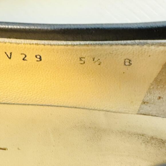 Salvatore Ferragamo Shoes Womens 5.5 Black Leather Gancini Buckle Loafer Slip On - Picture 11 of 12